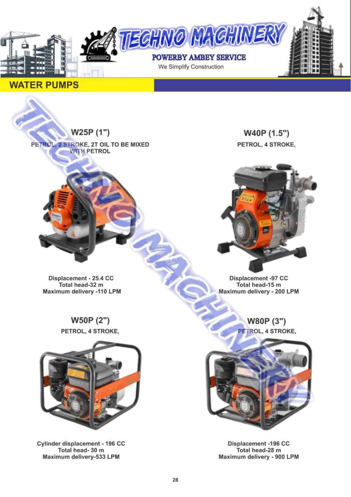 Petrol Water Pump W50P (2")